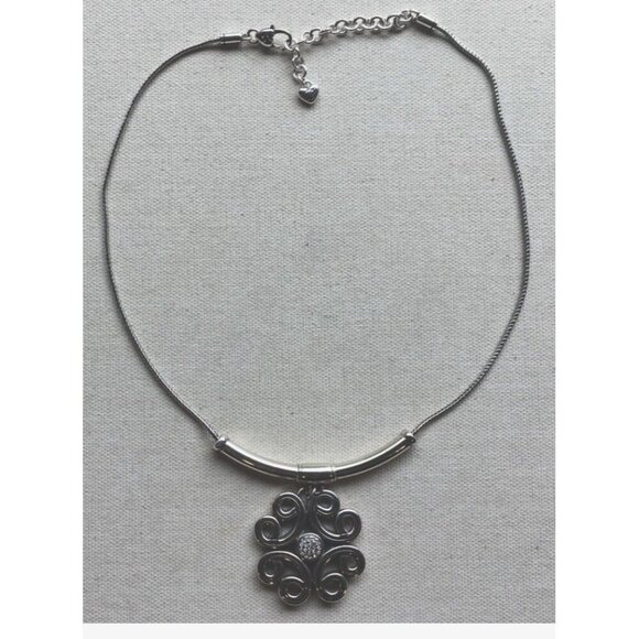 Brighton Celtic Collar Necklace Interlok Medallion Swarovski Crystal Reversible - Picture 5 of 5